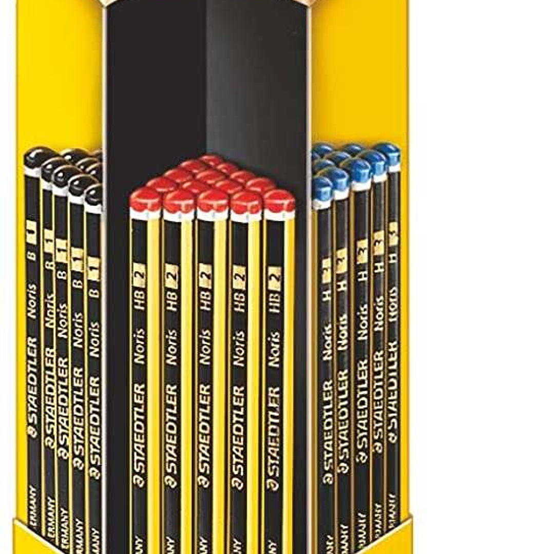 Staedtler Noris 120 Expositor de 90 Lapices de Grafito Hexagonal - Diferentes Graduaciones de Mina - Madera de Bosques Sostenibles 1