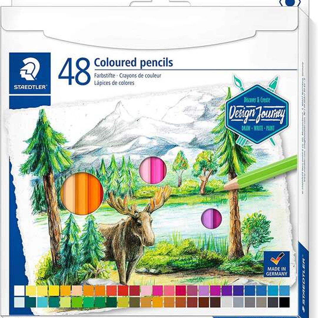 Staedtler 146C Pack de 48 Lapices de Colores - Mina Suave - Colores Surtidos 1