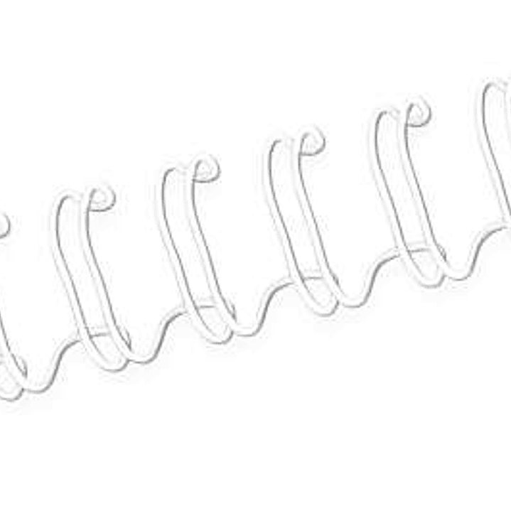 Fellowes Wire Pack de 100 Espirales Dobles Metalicas 10mm - Hasta 80 Paginas - Color Blanco 1