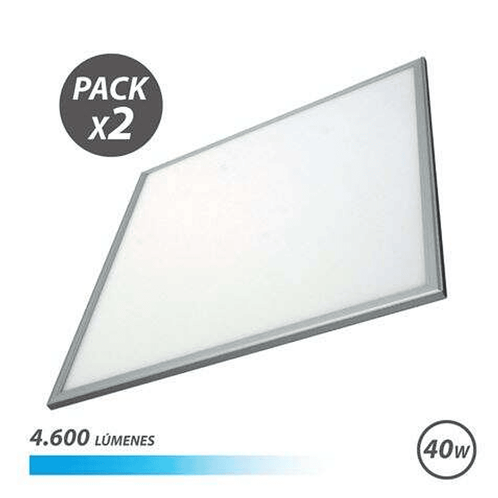 Elbat Pack 2 Paneles LED 60X60 40W 4600LM Luz Fria 1