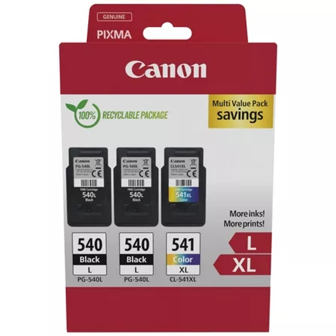 Canon PG540L Negro + CL541XL Color Pack de 2 Cartuchos de Tinta Originales - 5224B017 1