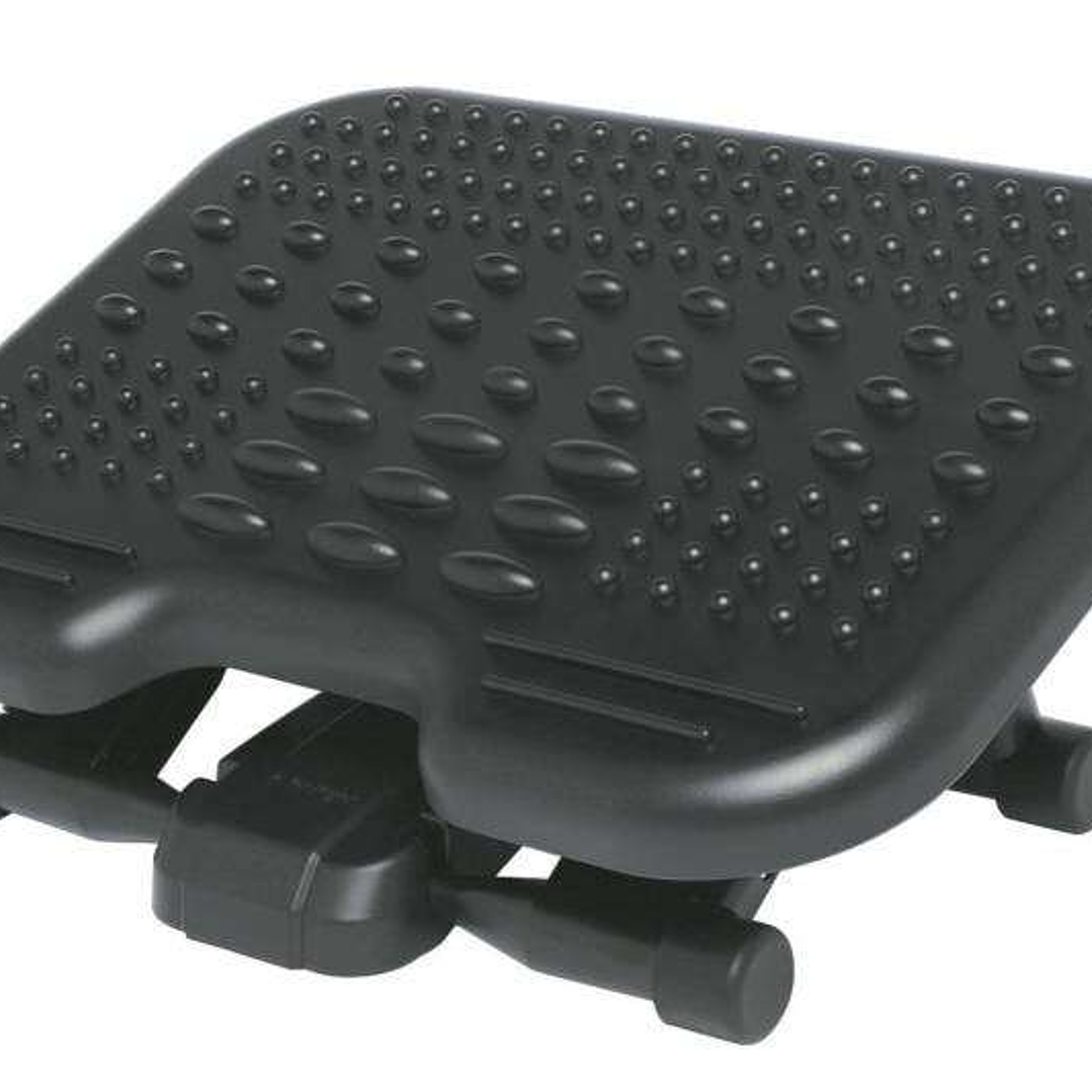 Kensington Reposapies Solemassage - Altura Ajustable 7,5-12,5cm - Inclinacion 30 Grados - Superficie Estimulante - Color Negro 1