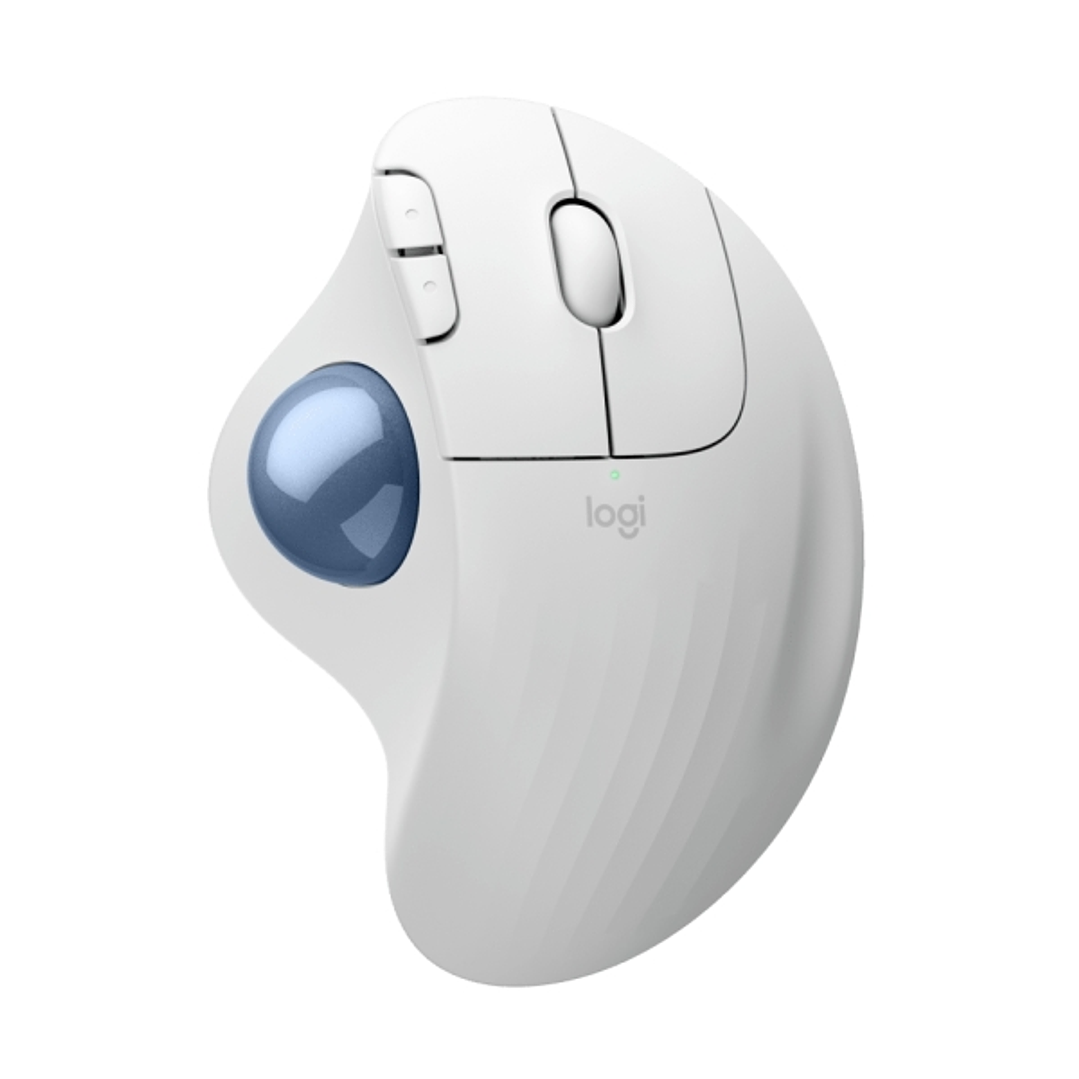 Logitech Ergo M575S Raton Inalambrico Trackball USB 2000dpi - 5 Botones - Uso Diestro - Color Blanco Crudo 1