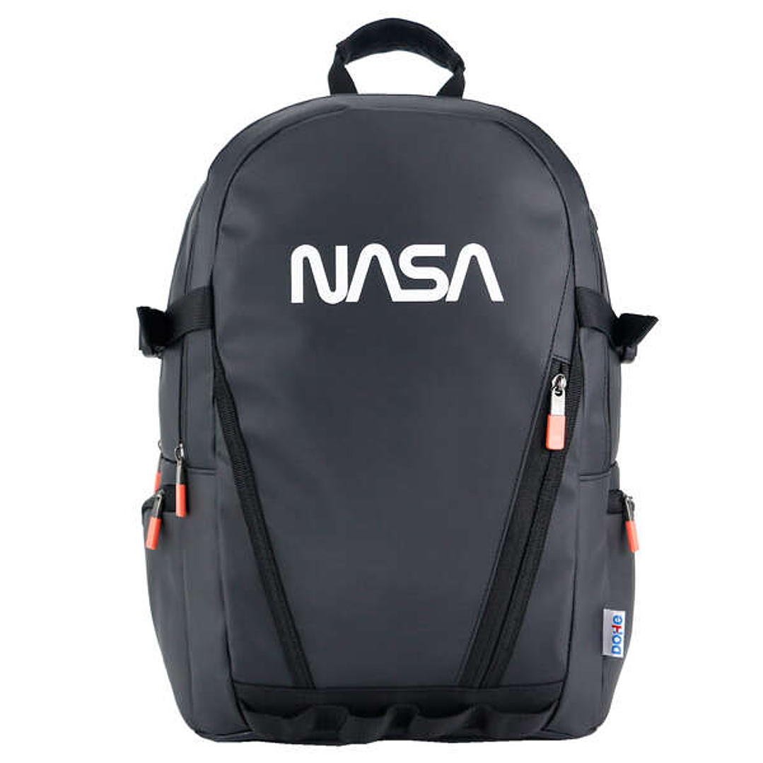 Dohe Mochila Grande de Nasa - Fabricada en Poliester Impermeable - Compartimento Acolchado para Portatil - Cintas Laterales de Refuerzo - Bolsillos La 1