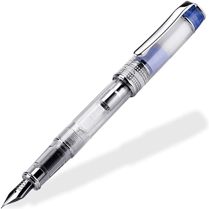 Pilot Prera Pluma Estilografica - Cuerpo Transparente - Incluye Convertidor y Cartucho de Tinta - Color Azul 1