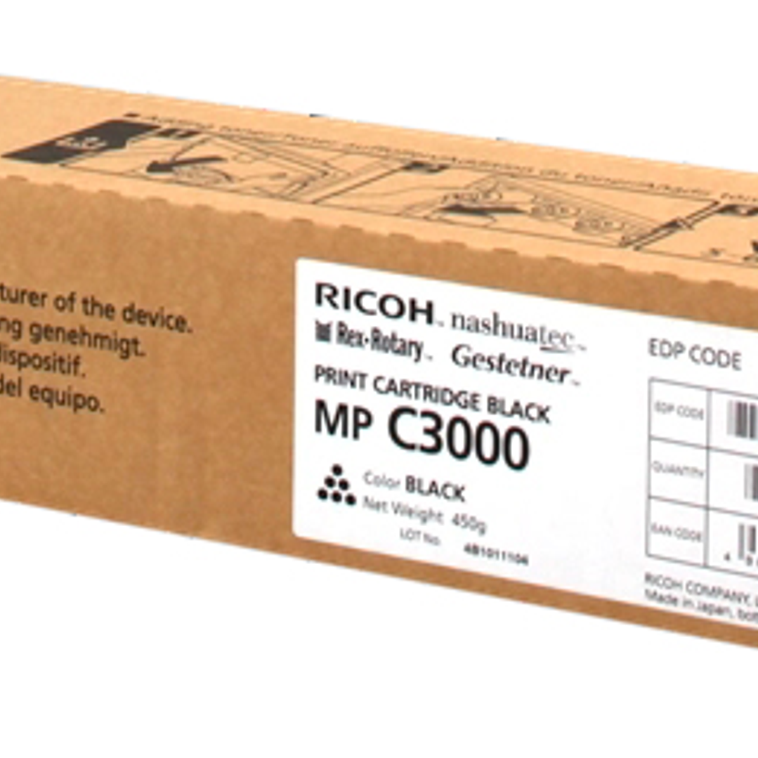Ricoh Aficio MP-C2500/MP-C3000 Negro Cartucho de Toner Original - 888640/888636/842030 1