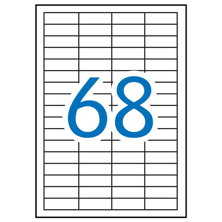 Apli Etiquetas Blancas Permanentes 48.5 x 16.9mm 500 Hojas 1