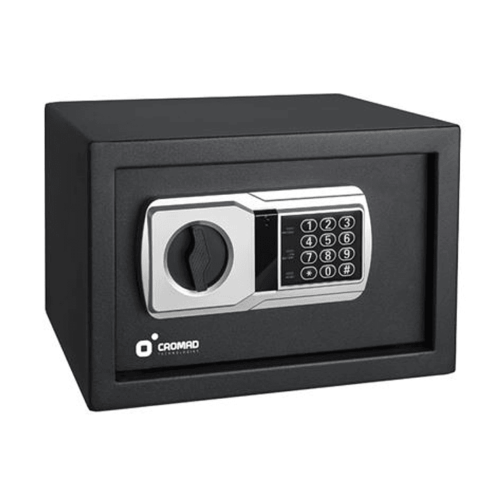 Cromad Caja Fuerte Electronica - Alto Nivel de Seguridad - De 3 a 8 Digitos - Bisagras Ocultas - Incluye Llave de Emergencia - 200x310x200mm 1