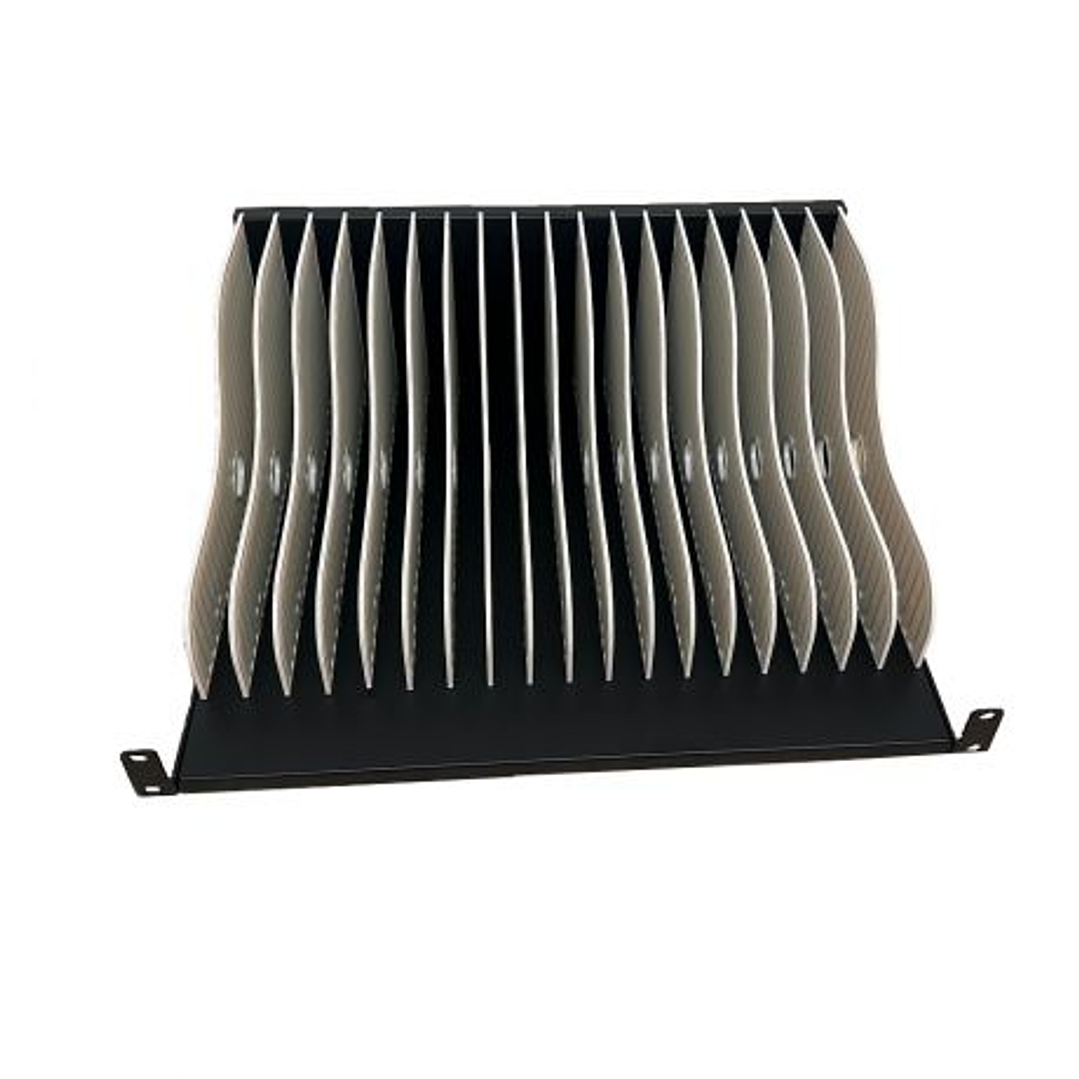 Ewent EW1720 Estante de Carga para Portatiles, Tablets y Smartphones - 18 Ranuras - Compatible con Rack 19