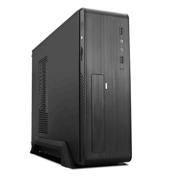 Tooq Caja Micro ATX, Mini ITX Slim - Fuente de Alimentacion 500W - 1x HDD3,5 + 1x SDD2,5 + 1x HDD5.25 - 2x USB 3.0, SD y Micro SD - Color Negro 1