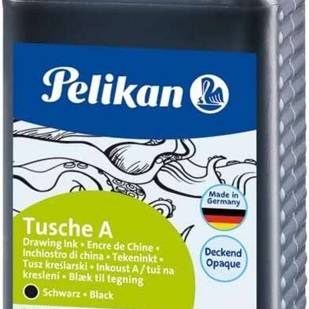 Pelikan Tinta China 523 1 Litro - Ideal para Dibujo y Caligrafia - Resistente al Agua - Secado Rapido - Color Negro 1