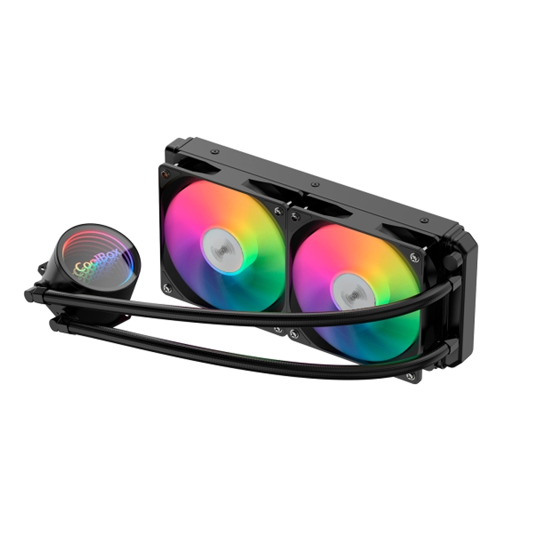 Coolbox Infinite Liquid240 Kit de Refrigeracion Liquida - ARGB - TDP 250W - Compatibilidad Universal - Color Negro 1