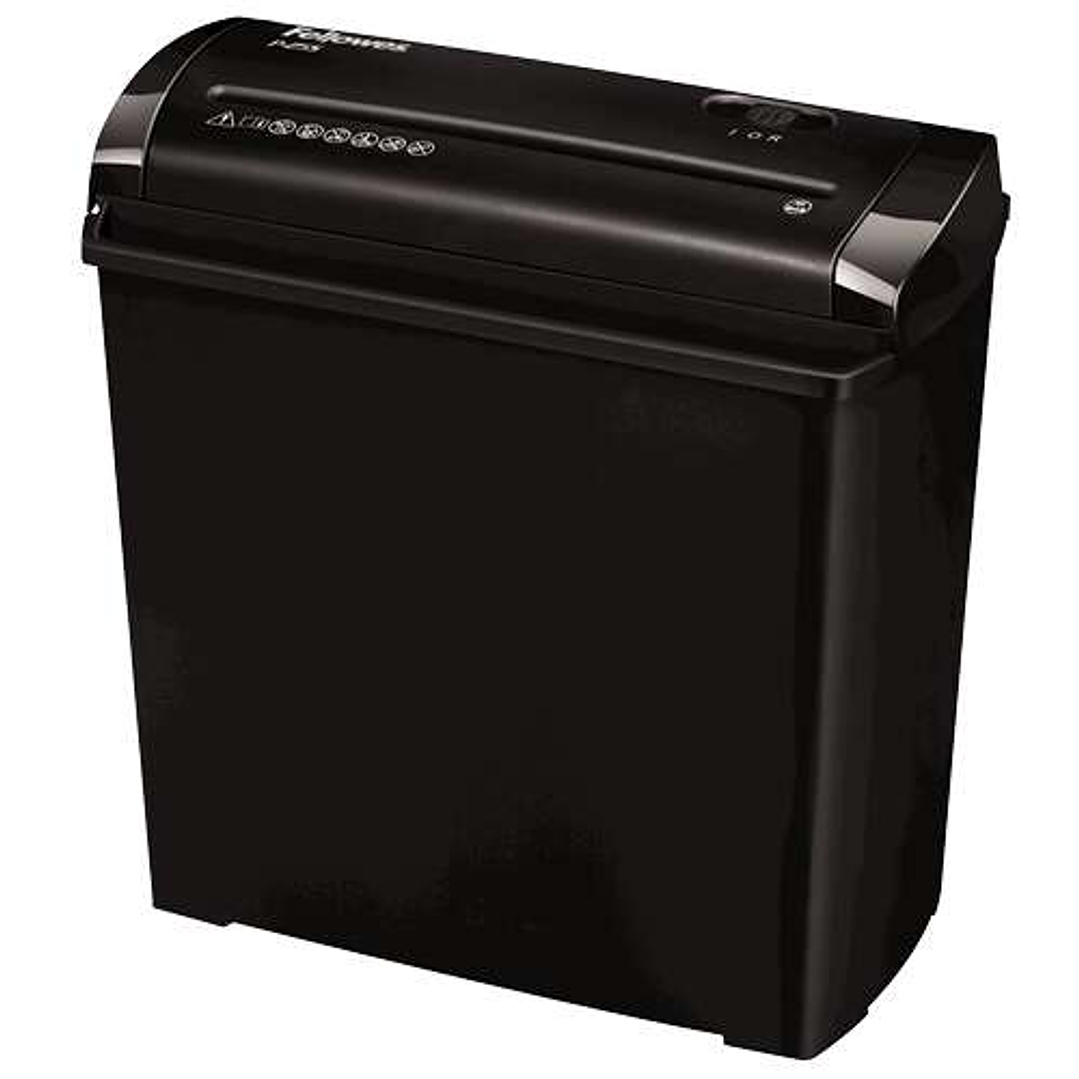 Fellowes P-25S Destructora de Papel Manual Corte en Tiras P-1 - Destruye hasta 5 Hojas - Papelera de 11L - Color Negro 1