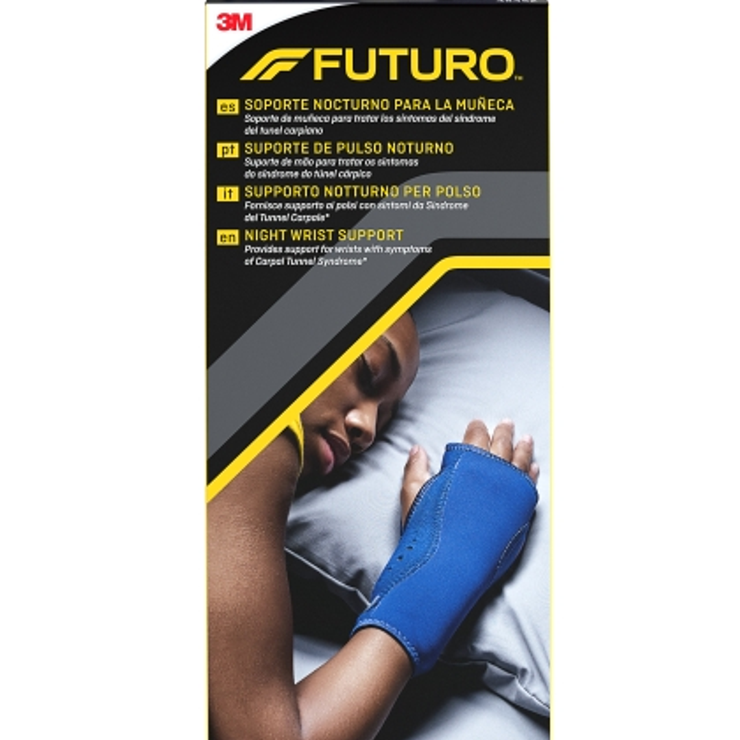 Futuro Soporte Nocturno para Brazo y Mano - Ajustable (13.3 - 22.9cm) - Transpirable - Color Azul 1