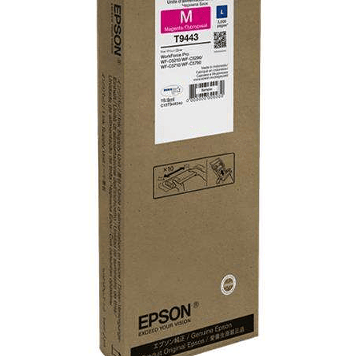 Epson T9443 Magenta Cartucho de Tinta Original - C13T944340 1