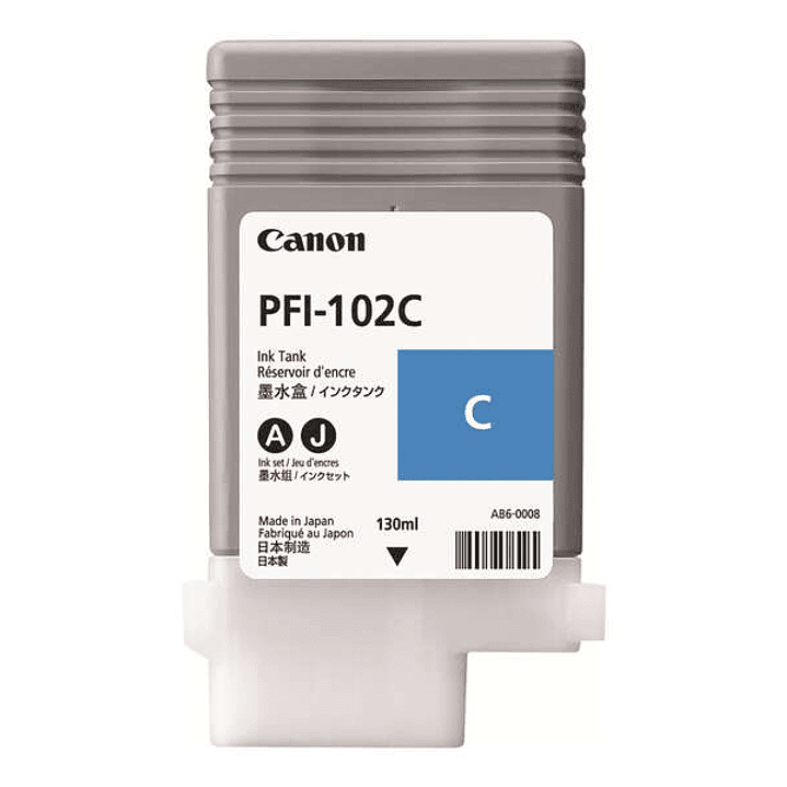 Canon PFI102 Cyan Cartucho de Tinta Original - 0896B001 1