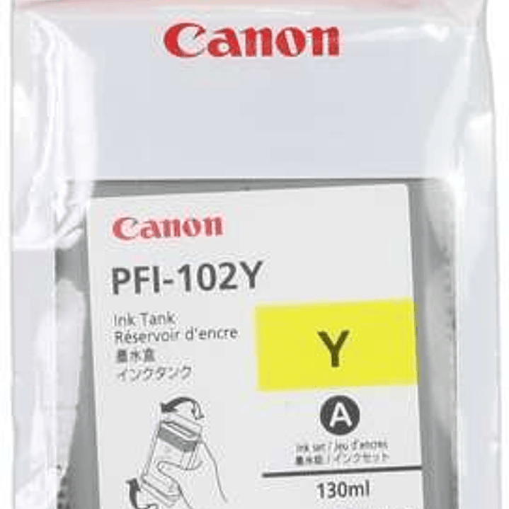 Canon PFI102 Amarillo Cartucho de Tinta Original - 0898B001 1