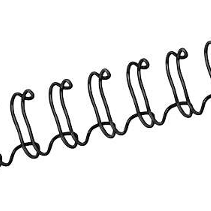 Fellowes Wire Pack de 100 Espirales Dobles Metalicas 10mm - Hasta 80 Paginas - Color Negro 1