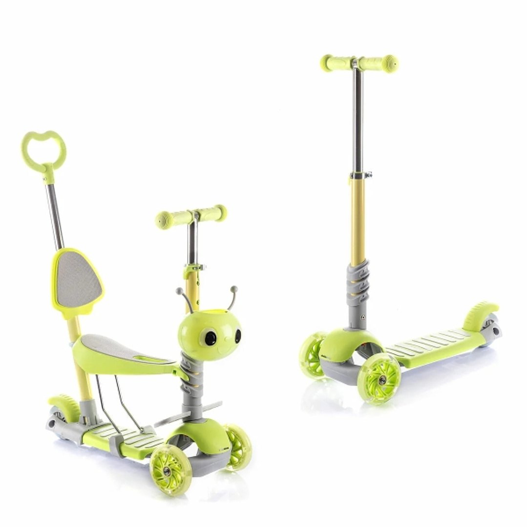 Innovagoods Scuvol Patinete Infantil Evolutivo 3 en 1 - Ruedas de 12cm - Soporta hasta 40kg - Incluye Accesorios - Altura Ajustable en 3 Niveles - Man 1