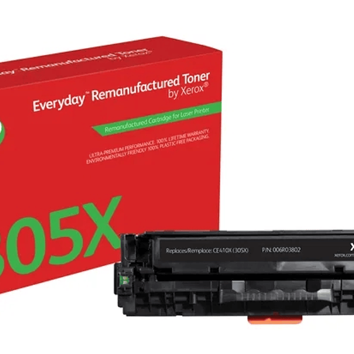 Xerox Everyday HP CE410X Negro Cartucho de Toner Remanufacturado - Reemplaza 305X 1