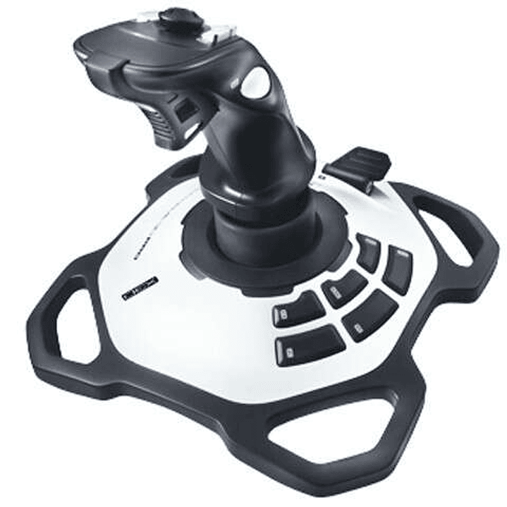 Logitech Extreme 3D Pro Joystick USB - 12 Botones Programables - Disparador Rapido - Ergonomico - Base Solida y Estable - Color Blanco/Negro 1