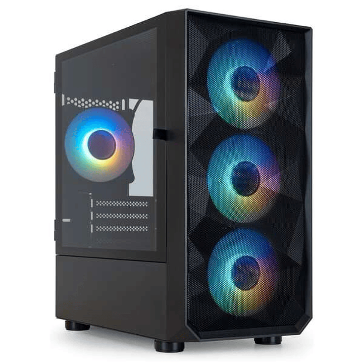 Tooq Seizure Caja Minitorre Gaming Micro-ATX/Mini-ITX - Panel Lateral Cristal Templado - Tamaño Disco Soportado 3.5