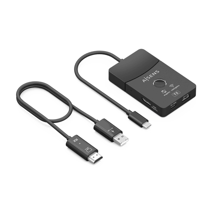 Aisens USB-C Dock - USB-C a 1xHDMI 1080P@60Hz Inalambrico - 1xHDMI 4K60Hz - 2xUSB-C - 1xUSB-C PD 100W - 1xUSB-A - 20cm - Color Negro 1