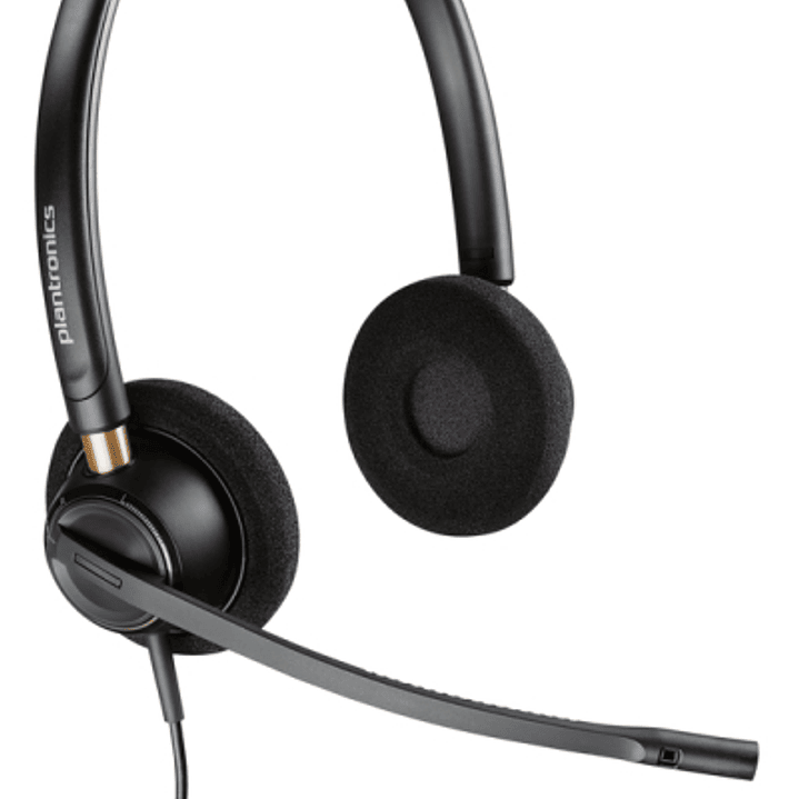 Plantronics/Poly EncorePro 520 Auriculares con Microfono - Conexion QD - Cancelacion de Ruido - Almohadillas Acolchadas - Color Negro 1