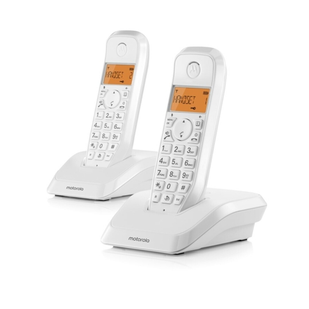 Motorola S1202 Telefono Inalambrico Dect + 1 Supletorio - Identificador de Llamada - Contestador - Manos Libres - Color Blanco 1