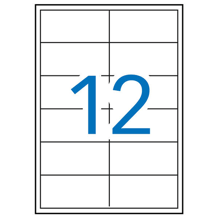 Apli Etiquetas Blancas Permanentes para Laser 97.0 x 42.4mm 250 Hojas 1