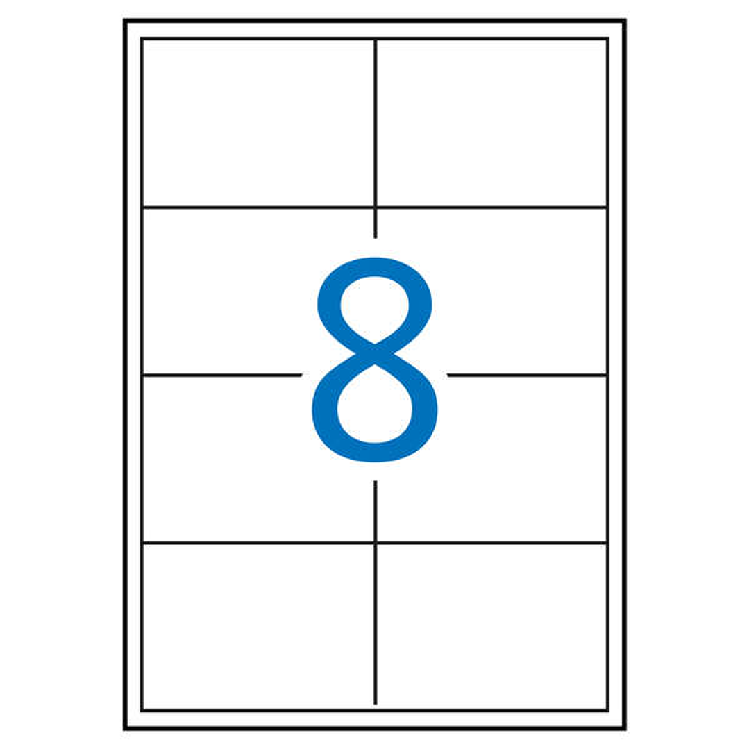 Apli Etiquetas Blancas Permanentes para Laser 97.0 x 67.7mm 250 Hojas 1