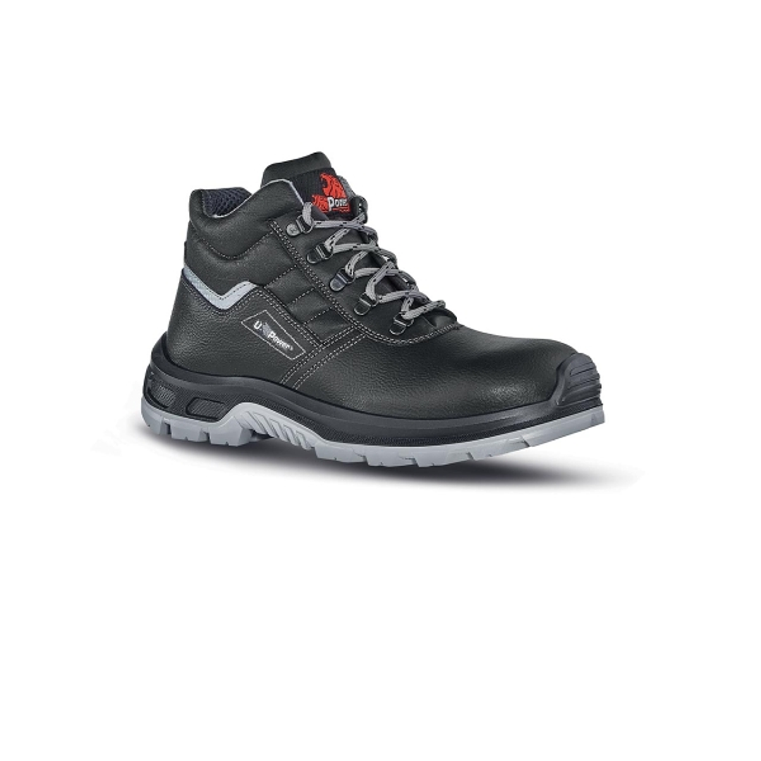 Upower Pitucon L Botines de Seguridad - Talla 43 - Empeine Piel Grana Mina Hidrofugo, Puntal Composite, Antiperforacion, Suela Antideslizante PU/PU, P 1