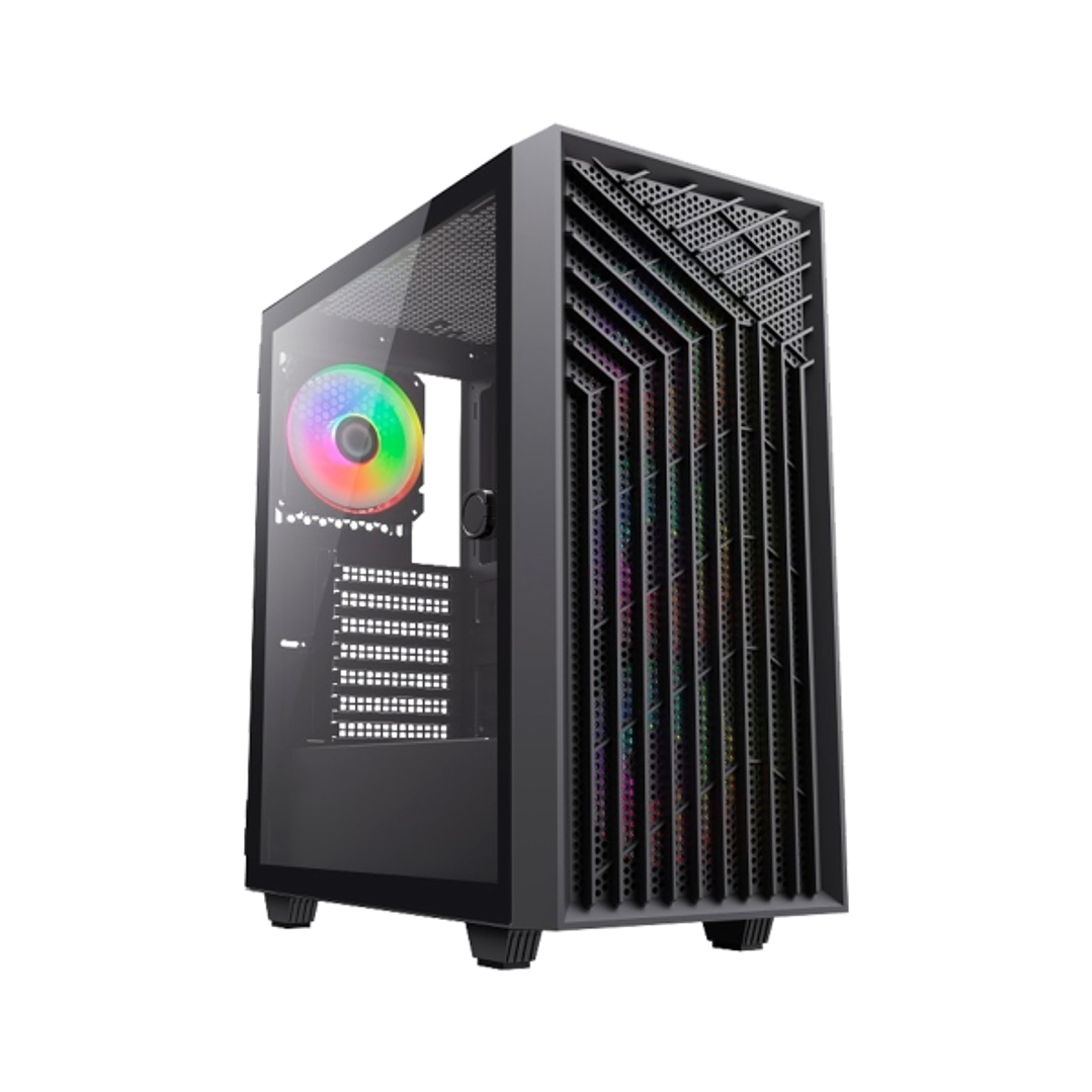 Coolbox GA300 GridLine Caja Torre ATX, Micro ATX, Mini-ITX - Lateral Cristal Templado - Tamaño HDD 2.5