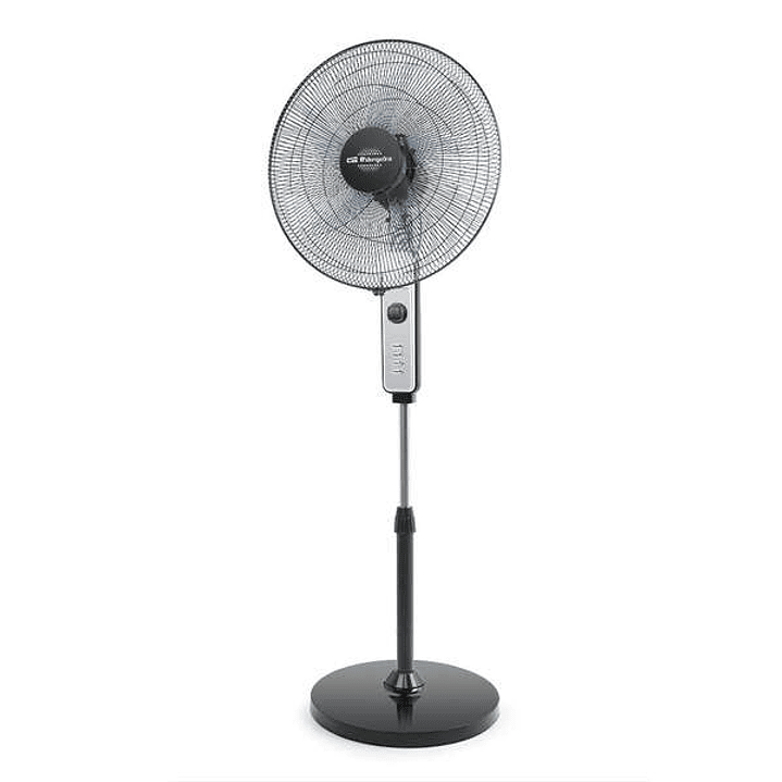 Orbegozo SF 1046 Ventilador de Pie - Temporizador hasta 1 Hora - Altura Regulable hasta 150cm - Potencia de 80W - 5 Aspas y 3 Velocidades - Funcion Os 1