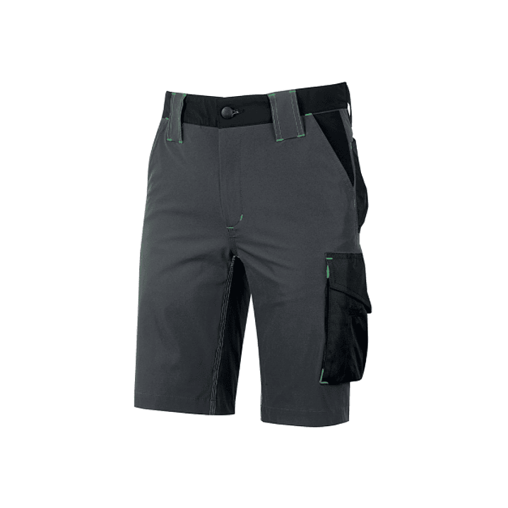 Upower Mercury Pantalon Corto de Alta Calidad - Talla 2XL - Repelente al Agua, Transpirable, Cintura Ajustable, Proteccion DPI1, Diseño Slim Fit - Col 1
