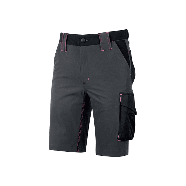 Upower Mercury Lady Pantalon Corto Elastico - Talla S - Repelente al Agua, Alta Transpirabilidad, Secado Rapido, Bolsillos Multifuncionales, Cintura A 1