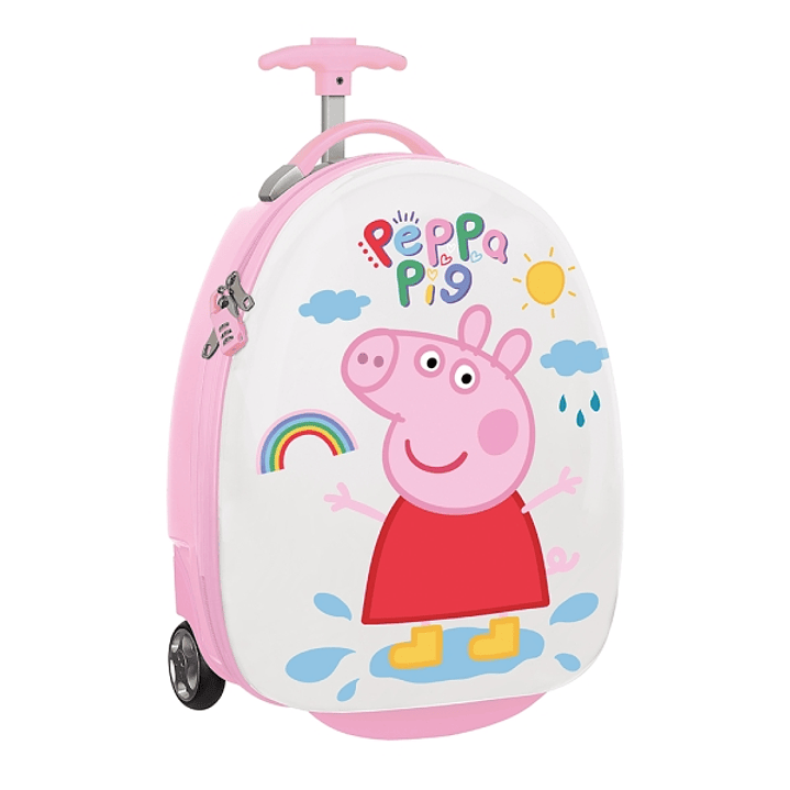 Safta Peppa Pig Ice Cream Maleta Trolley Infantil 16 - Interior con Bolsillo - Ruedas Resistentes - Cintas con Cierre PVC - Material ABS y PC - 27.7L 1