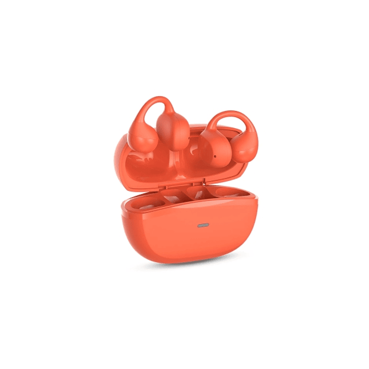 SPC Boost Clip Auriculares Inalambricos True Wireless - Diseño Open Ear - Cancelacion de Ruido - Control Tactil - Google Fast Pair - Color Rojo 1