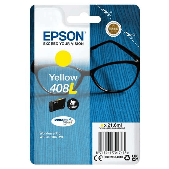 Epson 408L Amarillo Cartucho de Tinta Original - C13T09K44010 1