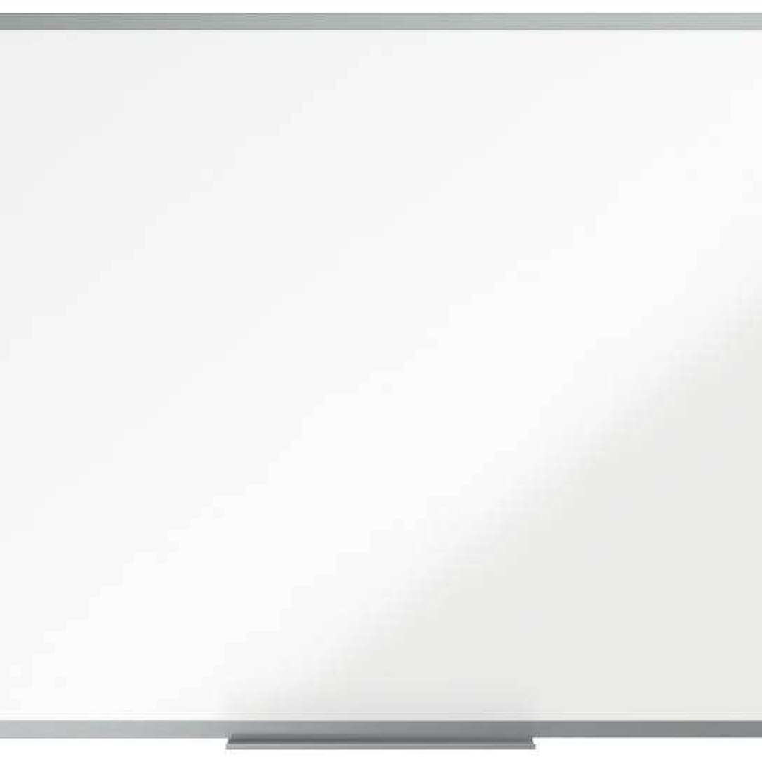 Nobo Essence Pizarra Magnetica de Acero Vitrificado 900x600mm - Montaje en Esquinas - Marco de Aluminio Anodizado - Bandeja para Rotuladores - Color B 1