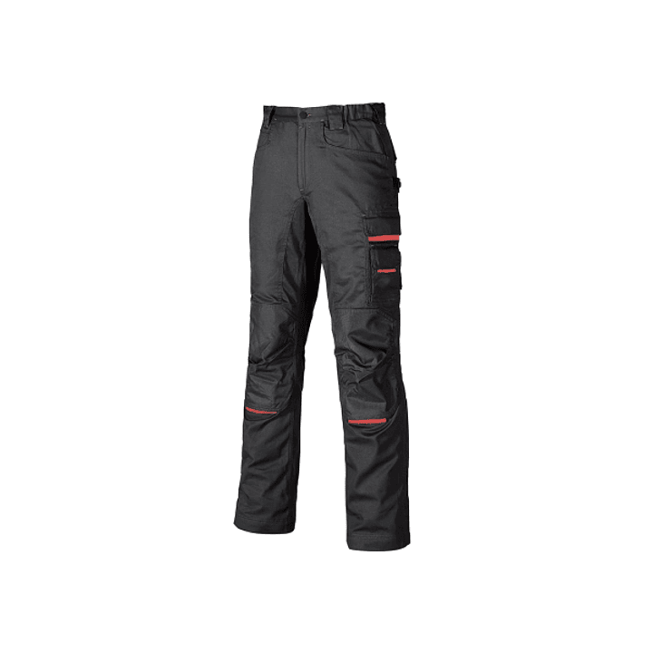 Upower Nimble Pantalon de Trabajo en Sarga de Poli Algodon - Talla 46 - Multiples Bolsillos, Refuerzos en Velcro, Cintura Elastica, Proteccion DPI1, C 1