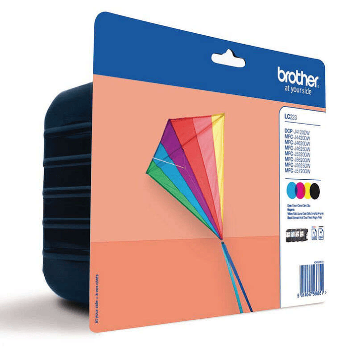 Brother LC223 Pack de 4 Cartuchos de Tinta Originales - LC223VALBP 1