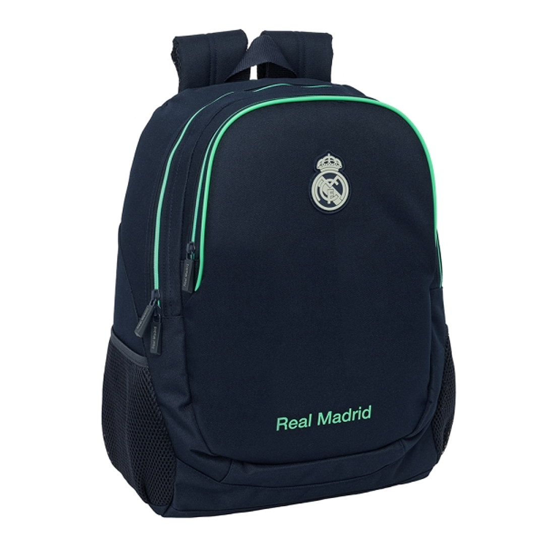 Safta Real Madrid 2ª Equipacion 25/26 Mochila Adaptable a Carro - Portabotellas - 2 Compartimentos - Tirador Doble - Hombreras Ergonomicas - Asa Super 1