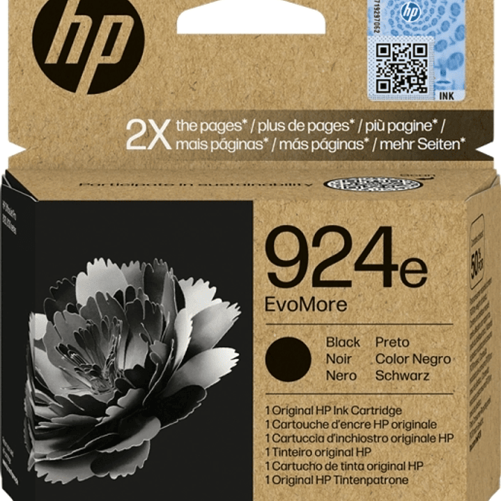 HP 924e XL Negro Cartucho de Tinta Original - 4K0V0NE 1