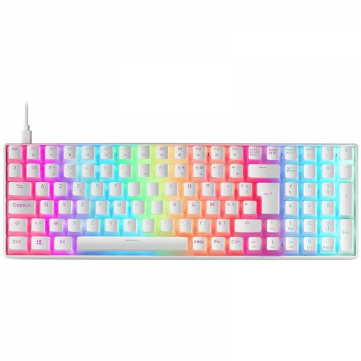 Mars Gaming MKULTRA Teclado Gaming Premium - Tamaño Compacto 96% - Teclas PBT Pudding - Iluminacion RGB Chroma - Switches OUTEMU SQ - USB-C Extraible  1