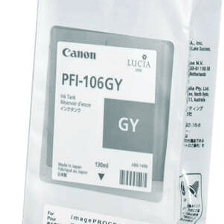 Canon PFI106 Gris Cartucho de Tinta Original - PFI106GY/6630B001 1