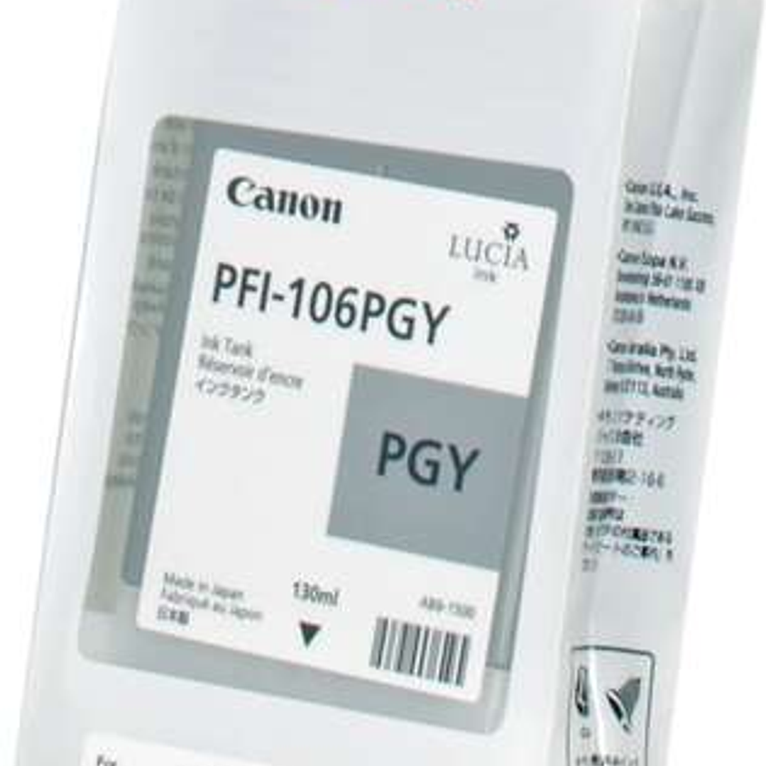 Canon PFI106 Gris Photo Cartucho de Tinta Original - PFI106PGY/6631B001 1
