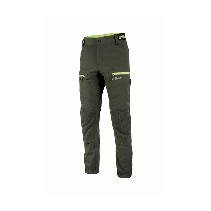 Upower Horizon Pantalones de Trabajo Elasticos - Talla XS - Corte Jogging, Impermeables, Transpirables, Multibolsillo, Proteccion Lumbar, Cinta Reflec 1