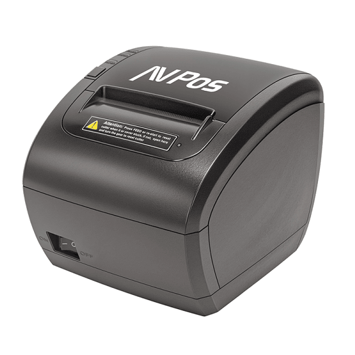 AVPos TC90W Impresora Termica Tickets - Velocidad 300mm/s - Autocorte Parcial - USB, WIFI y LAN - Color Negro 1