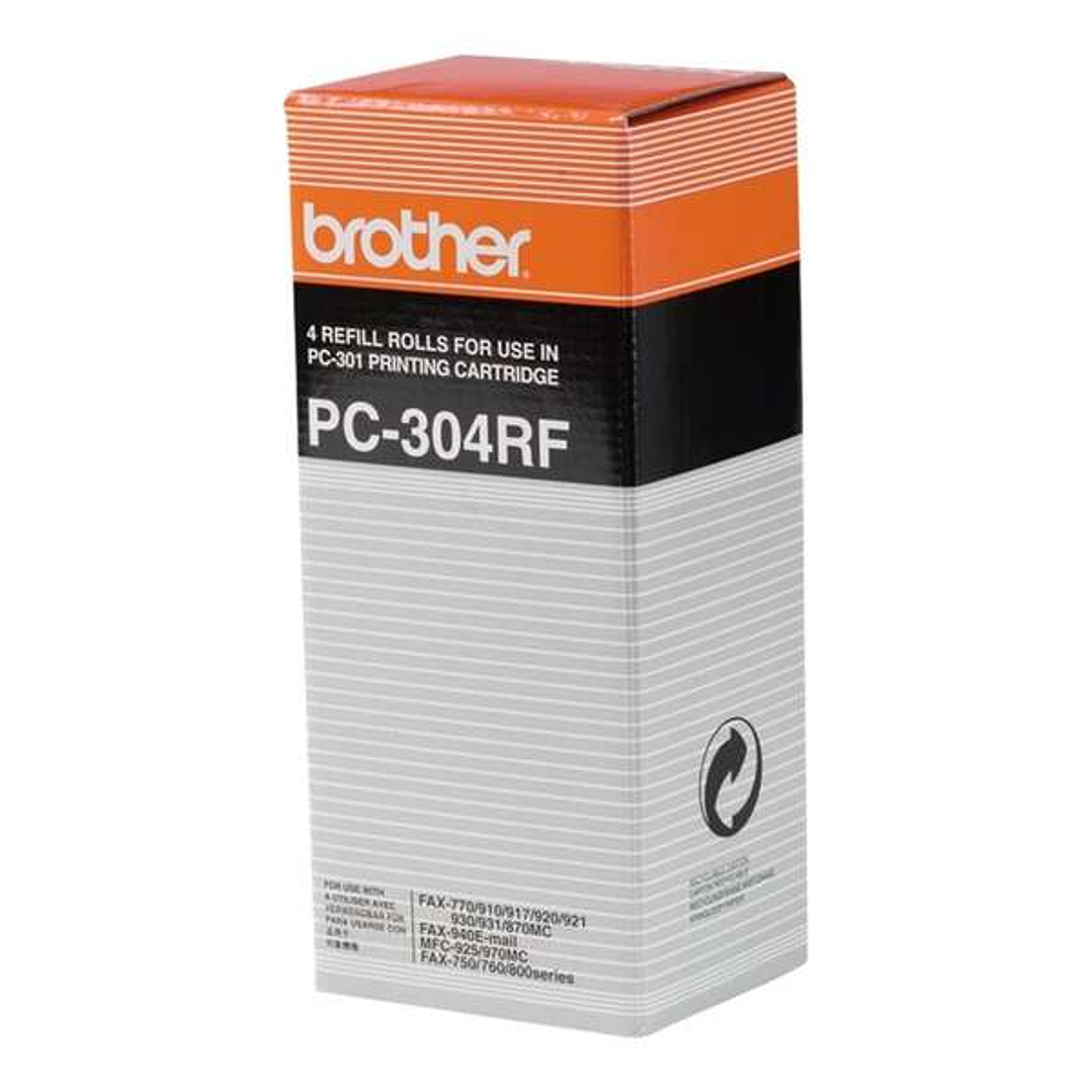 Brother PC304RF Pack de 4 Rollos de Transferencia Termica Originales 1